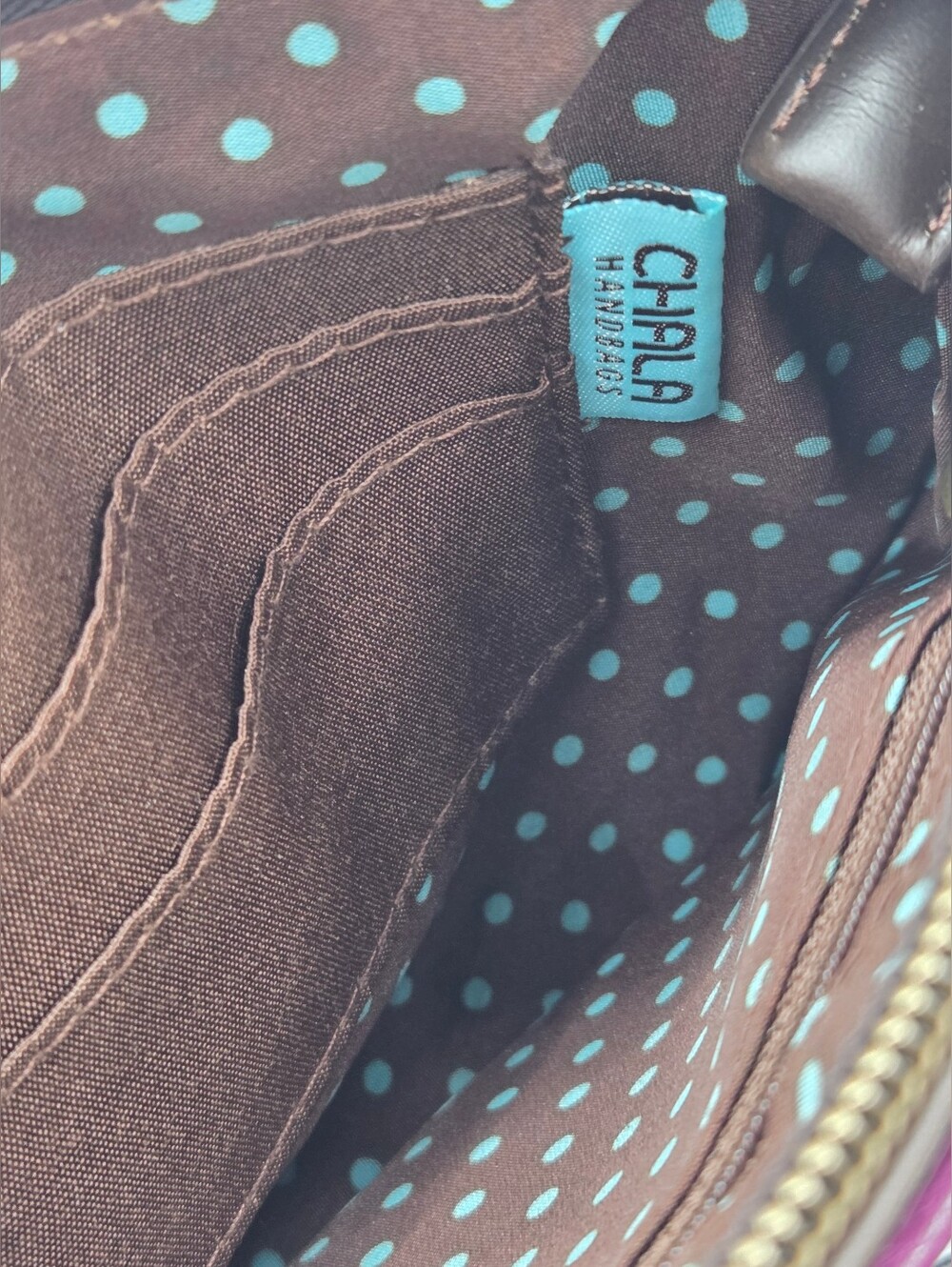 Chala Purple Floral Appliqué Crossbody with Blue & Green Accents - Picture 7 of 9